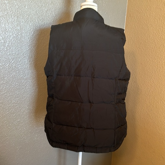 Jcrew size M black plush down-style zip up vest - Picture 5 of 5